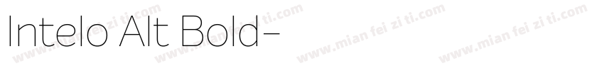 Intelo Alt Bold字体转换